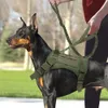 Тактический жгут собаки Нет тяги Регулируемый Военный ПЭТ Обучение Molle Жилет с ручкой для средних Большой Собаки Открытый Hike 211022