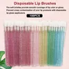 Recourbe-cils 100 pièces nettoyage usage jetable maquillage baguettes de mascara pinceaux à lèvres voyage maison multi-usages applicateur de poils en nylon 3434037