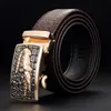 Ceinture en cuir pour hommes, motif crocodile, ceinture pour hommes, pantalon à boucle automatique, supply208d, 2021