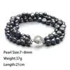 Brins perlées bracelets exquis perle légère à double face avec bracelet accessoires en cuivre rond pour les femmes de bijourie charme cadeaux 7-