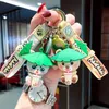 Kreatywny Picie Tygrys Doll Keychain Cartoon Klasyczny Zwierząt Landyard Klucz Człowiek Uchwyt Dla Kobiet Torba Wisiorek Prezent Samochód Keyring G1019