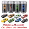 Mise à niveau de voiture électrique RC 2,4 GHz 8 couleurs Ventes 20 km / h Coke Can Mini Radio Télécommande Micro Racing Jouet Fréquence différente Cadeau 211102