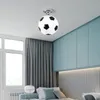 Plafonniers LED Football Lumière 220V E27 Bar Club Lampe Creative Enfants Garçon Chambre Décoration Sport Ballon De Football Luminaire