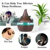 300ml USB Air Humidifier Electric Aroma Diffuser Essential Oil Wood Ultrasonic Aromatherapy Cool Mist Maker for Home Car 210724