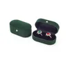 벨벳 커플 링 보석 상자 4 색 포장 및 결혼식 제안을위한 더블 귀걸이 디스플레이