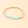 Beaded Strands Makersland Heart Beads Bracelet For Girls Cute Soft Clay Children Lovely Accessories Jewelry Wholesale 2022 Trend Fawn22