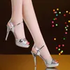 Sandals Donne Scarpe Silver Wedding Sandals Bride High Heels Platform Women Sandals Sexy Peep Toe Ladies Scarpe C20-15 Y0608