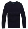 2021 new high quality mile wile polo brand men's twist sweater knit cotton sweater jumper pullover sweater Small horse game
