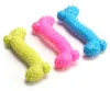 Husdjur leksaker härlig gummi husdjur hund ben bett resistenta tänder rengöring chew leksak 3 ljusa färger mode
