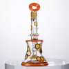 7 Inch Newest Hookahs Bee Style Percolators Beaker Glass Bong 14mm Female joint Water Pipes Heady Mini Oil Dab Rigs GID16