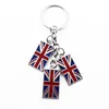 Keychain Various shapes colorful Flag Favor British Style Pendant gifts Car American Foreign Affairs Gift National Flags Key KKB7419