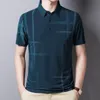 Ymwmhu Arrivée Hommes Polo Shirt Rayé Cool D'été Vêtements Casual Plaid Streetwear Homme Polo Slim Fit Chemise Coréenne 210308