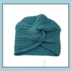 Beanie / SKL Chapéus Chapéus Chapéus, Lenços Luvas Moda Aessórios Cap de inverno de malha Turbante Cross Womens Womens Warm Knit Twist Wrap Wrap Solid Solid