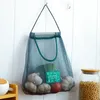 Storage Bags Hanging Vegetable And Fruit Bag Kitchen Sundries Wall-mounted Polyester Breathable Mesh