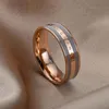 Moda Design Simples Titanium Steel Band Banda Anel de Óleo Livre Amante Casal Casal de Ouro Anéis para Mulheres