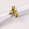 10pcs The new Bee napkin buckle napkin ring alloy green insect dragonfly drip diamond buckle paper towels 2103163749140