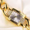 Garantia Crystal Diamond Luxury Gold Aço inoxidável Women's Watch G230529