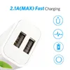 USB Wall Charger Dual Port 5V 2A Adapter Output Travel Plug Power Universal Compatible For Phone/Tablet EU US