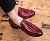Semi-formell hamp pu läder herrkläder luxuries skor glamorösa tofs italienska graciös man klänning sko stor storlek 46 47
