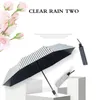Mode vouwen paraplu regen vrouwen waterdichte mannen zwarte paraplu's meisjes gift anti-uv draagbare parasols