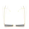 New Perversion Design Half Frame Fashion Occhiali da sole unisex Lenti quadrate UV400 Full Metal Overturn Half Rim Occhiali