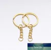 10 pcs/lot Key Ring Key Chain Gold Rhodium Antique Bronze 60mm Long Round Split Keychain Keyrings Jewelry Making Bulk Wholesale