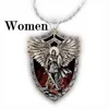 Exquisite Fashion Warrior Guardian Holy Angel Saint Michael Pendant Necklace Unique Knight Shield Anniversary Gift290x3972800