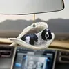 Décorations intérieures voiture suspendus ornement mignon chien endormi ange Auto miroir pendentif décor rétroviseur N8B4