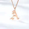 Designer Ketting Luxe Sieraden A-Z Letter Initial voor Vrouwen Mannen Rose Goud Zilver Kleur Roestvrijstalen Ketting Mannelijke Vrouwelijke Hanger