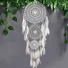 Grande boho decor acchiappasogni nordico bianco nero macramè appeso a parete per matrimoni giardino casa decorazione della stanza della ragazza ornamenti