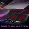 CoolCold Laptop Koelpad 12-17 inch Ging RGB LED-scherm Notebook Koeler met zes ventilatorstandaard en 2 USB-poorten