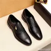 A1 Nieuwe Britse Vintage Vierkante Teen Mannen Lederen Schoenen Zakelijke Pak Formele Luxe Jurk Flats Loafers Big Size Oxfords Trouwschoenen 33