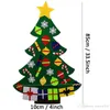 DIY fieltro adorno para árbol de Navidad juguetes para niños árbol de Navidad Artificial adornos colgantes de pared decoración de Navidad para el hogar regalo de Navidad XVT1070