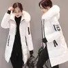 Parka Femmes Manteaux d'hiver long coton décontracté fourrure à capuche à capuche épais Parkas chauds chauds femme manteau mld1268 210923