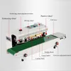 Continuous Sealing Machine Food Plastic Tea Film Aluminum Foil Bag Automatic Heat Sealer