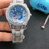 reloj mecánico automático de diseño aster para hombre, esfera de moda de lujo, calendario de ventana grande, hebilla plegable, cristal de zafiro, bolso de mano de estrella