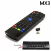 X8 Bakgrundsbelysning MX3 mini-tangentbord 2.4g Trådlös PC Fjärrkontroll med IR-inlärning QWERTY 6AXIS Fly Air Mouse Backlit Gampad för Android TV Box I8 DHL Snabb