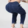 Jeans Woman Plus Size Harem Pants High Elastic Waist Softener Loose Lady Denim 5xl 6xl 7xl 210708