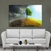 Poster e stampe di alberi colorati di 4 stagioni Immagini astratte su tela Pianting Wall Art per soggiorno Decorazione domestica SENZA CORNICE