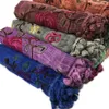 Ricama Hijab Fiore Sciarpa Scialli Musulmano Cotone Pashmina Silenziatore Grandi Involucri Moda Lunga Pashmina 180 * 90 cm