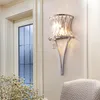 Vintage Crystal Wall Sconce Lysning LED ROPE Bedroom Bedside Living Room Espelho Luminaria de Parede Lamp