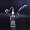 Sidecar Bong Birdcage Perc 8 인치 암 레시클러 Dab Rig Bong과 30mm 남성 유리 오일 버너 파이프를 가진 1 세트 mobius 매트릭스 유리 봉.