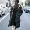 特大コート女性秋冬のジャケットパーカー厚い綿フード付きと男性カップルPuffer C6636 211008