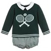 Baby Boys Spanish Boutique Clothes Set Children Long Sleeve Knitted Sweaters Short Pants Toddler Autumn Winter Clothing 2102267457449