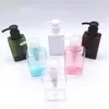 Récipient rechargeable de bouteille carrée de PETG de 100 ml pour le récipient cosmétique de stockage de savon de shampooing de lotion de maquillage