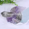 1000g 20-60mm Naturel Rugueux Vert et Violet Améthyste Cristal De Quartz Pierre Baguette Brute Guérison Point Bâton Spécimen Minéral Gemme Art Artisanat