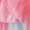 Atlama Metre Yaz Unicorn Kızlar Pamuk Çocuk Giysileri Vestidos Parti Örgü Tutu Doğum Günü Bebek Giyim Prenses Elbise 210529