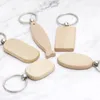 Porte-clés en bois de hêtre, faveur de fête, étiquette personnalisée vierge, lettrage, pendentif DIY, cadeau d'anniversaire créatif T9I001798