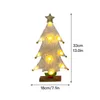 Dekoratif Nesneler Figürinler LED Işıkları Noel Ağacı Dekorasyon Mini Hediye Masaüstü Yapay Standı 33x18 cm Festivali Masa Malzemeleri Noel