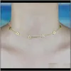 Kettingen Kettingen Hangers Sieraden Gedelicaat Dainty Klassieke Fijne Sterling Sieraden Tiny Hollow Charm Dunne Sier Link Chain Star Choker Necklace